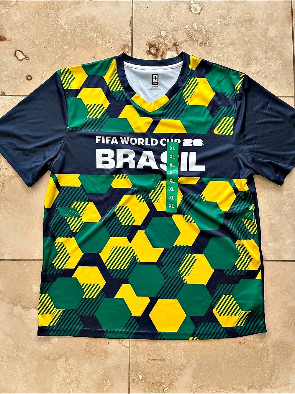 FIFA World Cup 26 Brazil jersey Brazil Soccer Jersey Green Yellow XL NWT